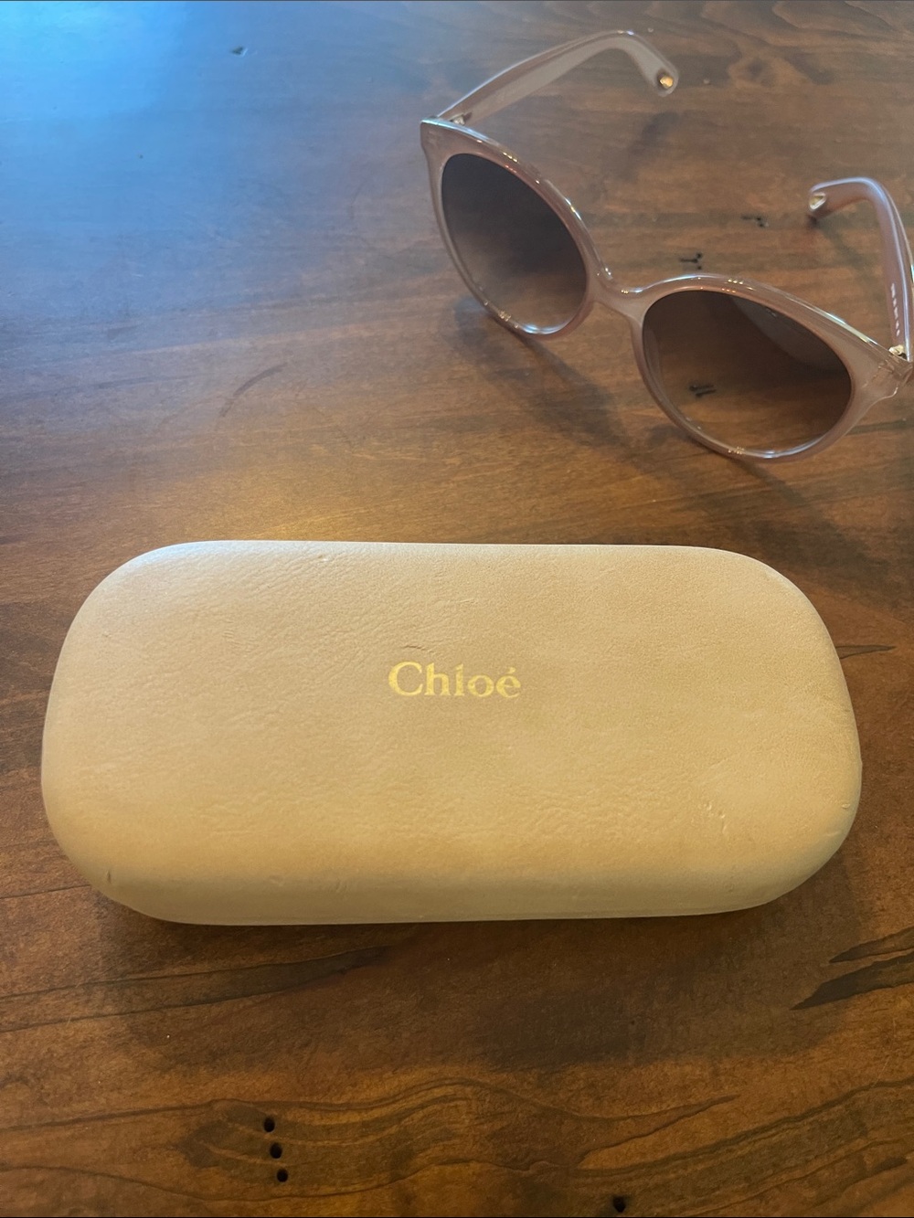 Chloé Pale Mauve/Taupe Cat-Eye Sunglasses - Picture 6 of 7